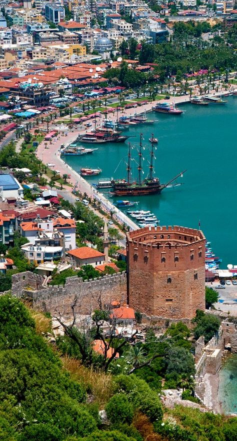 Harbour View, Alanya, Turkey Alanya Turkey, Turkey Photos, Turkey Travel, Bhutan, Bahrain, Macedonia, Armenia, Places Around The World, Albania