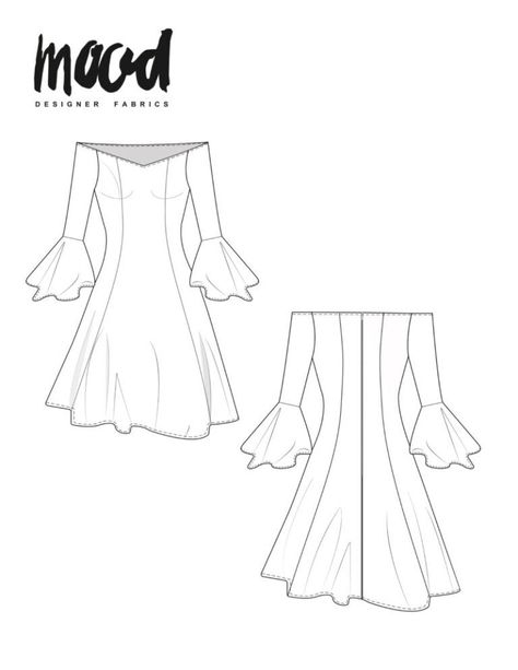 Mood Patterns, Mood Sewciety, Sewing Patterns Free Women, Mood Designer Fabrics, Costume Sewing Patterns, Dress Patterns Free, Free Pdf Sewing Patterns, Free Sewing Pattern, Doll Outfits