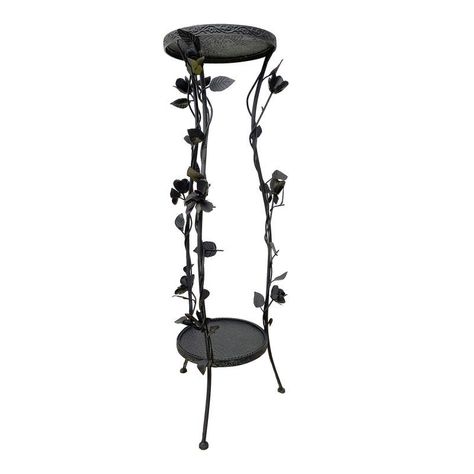 Trendy home decor modern living room space Vintage Metal Plant Stand, Small Gothic Living Room Ideas, Vintage Decor Items, Vintage Goth Home Decor, Dark Coquette Room Decor, Wall Ideas Behind Bed, Whimsigoth House Decor, Dark Home Decor Modern, Dark Vintage Home Decor