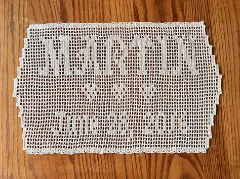 13th Anniversary Gifts, Second Anniversary Gift, Crochet Letters, Crochet Patterns Filet, Gifts Crochet, Filet Crochet Charts, Cotton Anniversary Gifts, Wedding Mementos, Personalized Wedding Sign