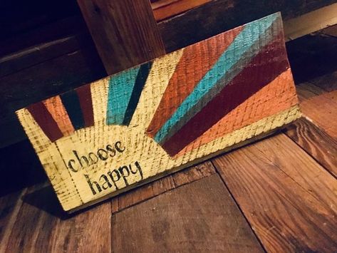 Any colors are available. Made out of natural distressed wood, this is a unique piece measuring roughly 7 x 20.,is hand painted custom to your needs-please message me so we can create a custom listing for you and go over the details if you would like to add/change anything! Each item is Barnwood Porch Signs, Hippy Farmhouse Decor, Boho Wooden Signs, Painted Wood Signs Ideas, Wood Painting Ideas Diy Wooden Signs, Painted Signs On Wood Ideas, Painted Signs On Wood, Boho Signs Wall Art, Painted Pallets For Outside