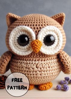 Free Crochet Owl English Amigurumi Pattern Owl Amigurumi Free Pattern, Crochet Origami, Owl Crochet Pattern Free, Crochet Owls, Owl Crochet Patterns, Crochet Toys Free, Easy Crochet Animals, Crochet Animal Amigurumi, Confection Au Crochet