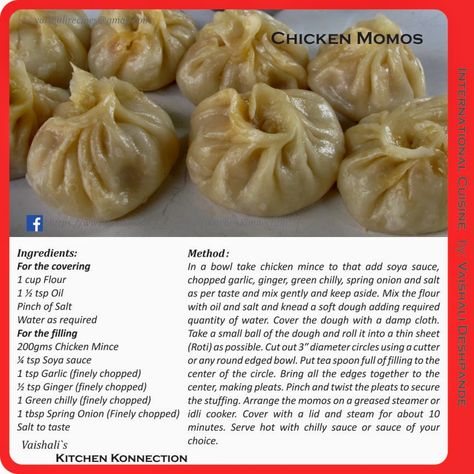 Tibet Food, Chicken Momos Recipe, Momo Food, Chicken Momos, Momos Recipe, Nepali Food, Homemade Cookbook, Amazing Food Decoration, Tastemade Recipes