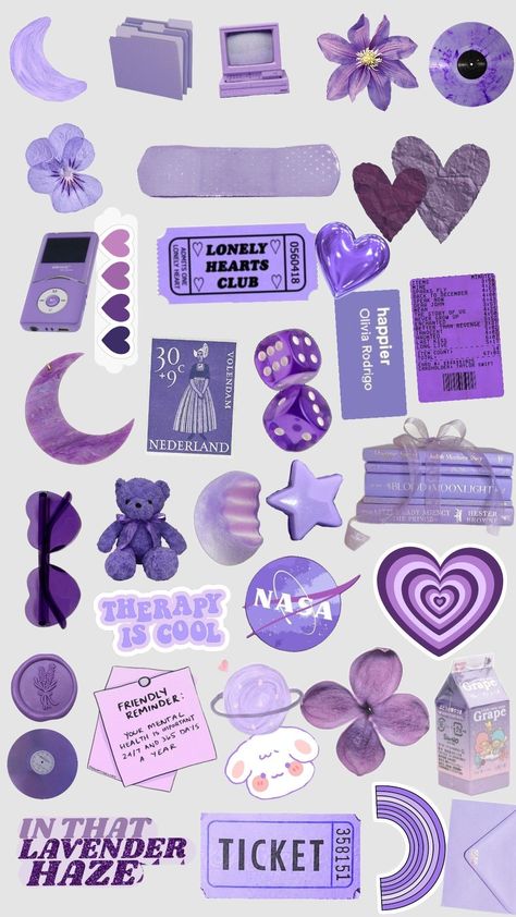 Lilac Aesthetic Stickers, Purple Scrapbook Printables, Cute Wallpapers Aesthetic Lilac, Scrapbook Stickers Printable Purple, Printable Purple Stickers, Purple Scrapbook Design, Purple Design For Scrapbook, Cute Stickers Aesthetic Purple, Journal Stickers Purple