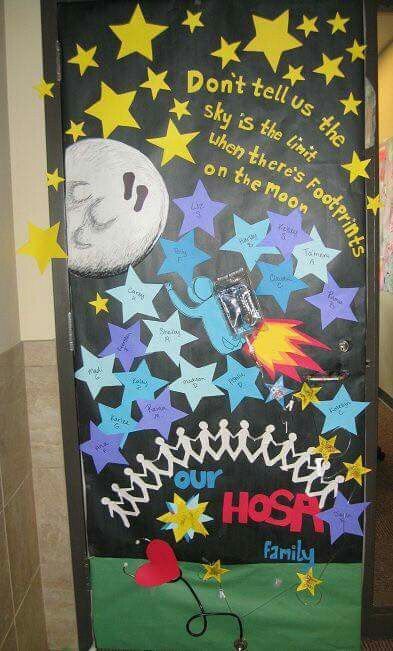 Bulletin board Space Themed Classroom Door, Class Room Door, Room Door Ideas, Classroom Door Decorations, Space Theme Classroom, Space Classroom, Classroom Doors, Outer Space Theme, School Doors