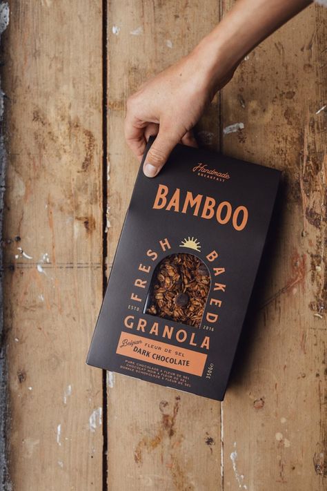 Bamboo Breakfast Co. Brand & Packaging Refresh Leans Into The Homegrown Aesthetic | Dieline - Design, Branding & Packaging Inspiration Homegrown Aesthetic, Sustainable Packaging Design Food, Granola Branding Design, Premium Food Packaging, Granola Bag Packaging, Granola Label Design, Granola Branding Packaging, Seafood Packaging, Granola Packaging