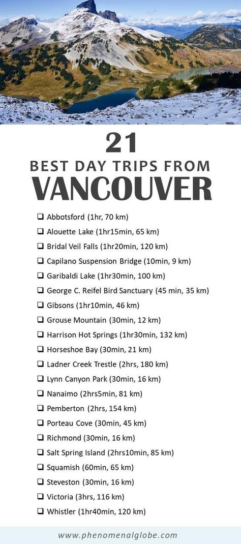 Places To Visit In British Columbia, Travel Canada Tips, Places To Visit In Vancouver Canada, Things To Do In Vancouver Canada Summer, Vancouver Day Trips, Day Trips From Vancouver Bc, Vancouver Bucket List, Vancouver Canada Travel, Vancouver Outfits Summer