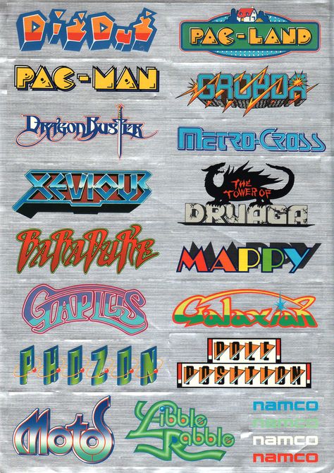 Title Inspiration, Video Game Logos, Arcade Retro, Game Zone, Retro Arcade Games, Comics Logo, Retro Gaming Art, Video Game Posters, Arcade Cabinet