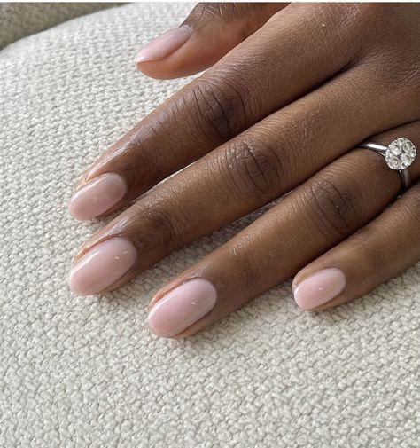 Clean Nails Brown Skin, Natural Nails Black Skin, Gel Polish On Natural Nails Black Women, Brown Skin Pedicure, Baby Pink Nails Black Women, Natural Nails On Black Women, Engagement Nails Black Women, Nail Ideas On Dark Skin, French Pedicure Black Women