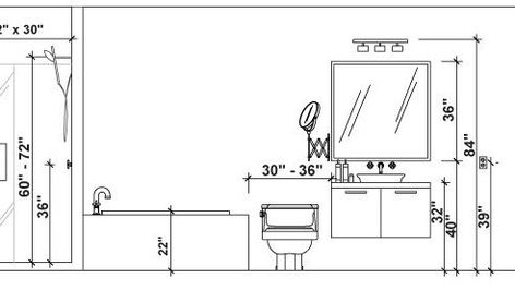 bathroom measurements Bathroom Measurements, Luxury Spa Bathroom, Bathroom Vanity Sizes, Standard Bathroom, Best Kitchen Design, Bathroom Dimensions, Modern Bathroom Sink, Vanity Light Fixtures, Bathroom Tile Designs