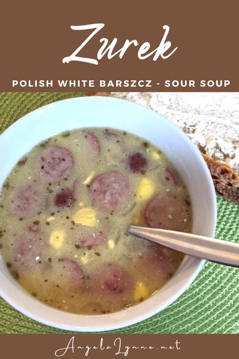 White Borscht, Vegeta Seasoning, Borscht Soup, Soup Starter, Enamel Dutch Oven, Polish Sausage, Sausage Potatoes, Sour Soup, Rye Flour