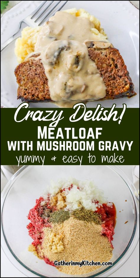 Get the perfect meatloaf experience with Mushroom Meatloaf Recipes that incorporate delicious, creamy mushroom gravy. This easy meatloaf recipe is simple yet decadently satisfying, ideal for a quick family dinner or a special occasion meal. The rich mushroom gravy takes it over the top, making it the best meatloaf you’ll ever have. Meatloaf Recipes Easy, Mushroom Meatloaf Recipes, Amazing Meatloaf, Mushroom Meatloaf, Creamy Mushroom Gravy, Traditional Meatloaf Recipes, Mexican Meatloaf, Easy Meatloaf Recipe, Moist Meatloaf