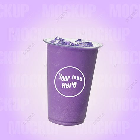 Cup Of Taro Flavour Drink Mockup Premium Template Taro Drink, Mockup Logo, Flavored Drinks, Drink Menu, Matcha Latte, Template Download, Drinking Cup, Ipa, Your Design