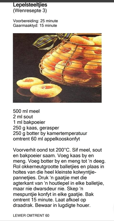 Hertzoggies South Africa, Klein Koekies Resepte, Jam Drop Biscuits, Afrikaans Recipes, Butter Cookie Recipe Easy, Jam Cookies, Cookie Recipes Homemade, Tart Baking, Baking Recipes Cookies