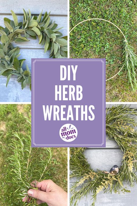 Dried Herb Wreath Diy, Rosemary Wreath For Protection, Herb Wreaths, Dried Herb Wreath, Sage Wreath Diy, Rosemary Wreath, Rosemary Wreath Diy, Diy Mosquito Repellent, Herb Wreath