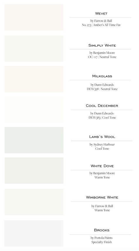 Tinted White Paint Colors, White Tones Paint Colors, Shades Of White Paint Color Palettes, Shades Of White Color Palette, Shades Of White Paint, Rv Closet, White Colour Palette, Color Palette White, White Pallet