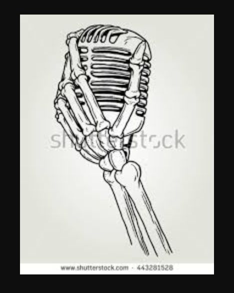 Old Microphone Tattoo, Hand Holding Microphone Drawing, Vintage Microphone Tattoo, Old School Microphone Tattoo, Microphone Tattoo Design, Skull Microphone, Microphone Art, Mic Tattoo, Microphone Drawing