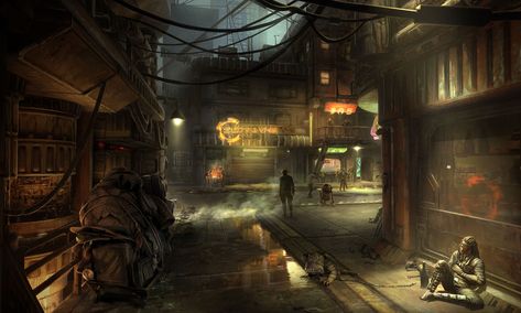 Alleyway from Star Wars 1313 Star Wars 1313, Star Wars Concept Art, Star Wars Rpg, Star Wars Wallpaper, Fantasy Concept Art, Star Wars Memes, Star Wars Characters, Star Wars Universe, Star Wars Art