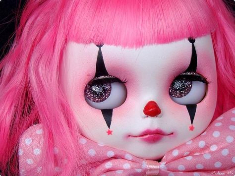 Pink Clown by Madame Mix Purple Clown Aesthetic, Pink Clowncore, Pink Clown Aesthetic, Clown Doll Makeup, Pink Clown Makeup, Clown Cute, Pastel Clown, Pink Clown, Clown Aesthetic