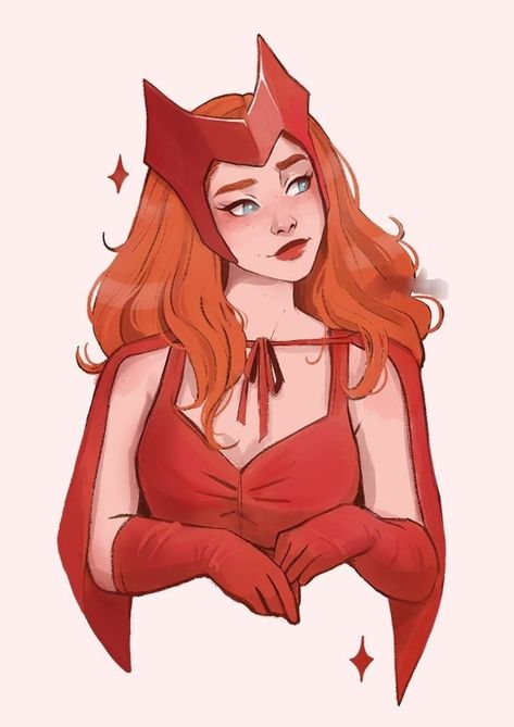 Spiderman Fanart, Witch Drawing, Drawing Prompts, Scarlet Witch, Valencia, Scarlet, Red Hair, Spiderman, Witch