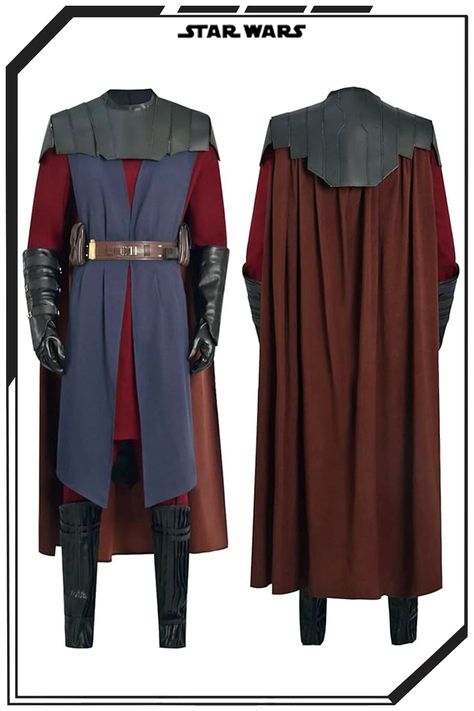 Adult Galactic Wars cosplay Clone Wars Jedi knight costume suit mens Jedi Halloween parties role playing outfit battle warrior armor uniform suit. Maroon tunic vest tank top cloak robe pants with accessories full set inspired by the figure of Jedi Anakin Skywalker, the hero in the Clone Wars of classic serial sci-fi Stars film. Features: The full set of Anakin costume not only restores the character but also highlights the power and confidence of men. Anakin Skywalker Clone Wars Armor, Jedi Reference, Anakin Clone Wars, Jedi Halloween, Anakin Skywalker Clone Wars, Anakin Skywalker Costume, Anakin Costume, Halloween Jedi, Anakin Skywalker Cosplay