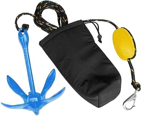 XIALUO Marine Kayak Anchor Kits 3.5 lb Folding Anchor Accessories with 30 ft Rope for Fishing Kayaks, Canoe, Jet Ski, SUP Paddle Board and Small Boats Kayak Anchor, Sup Paddle Board, Marine Rope, Anchor Rope, Kayak Paddle, Sup Paddle, Boat Anchor, Personal Watercraft, Paddle Board