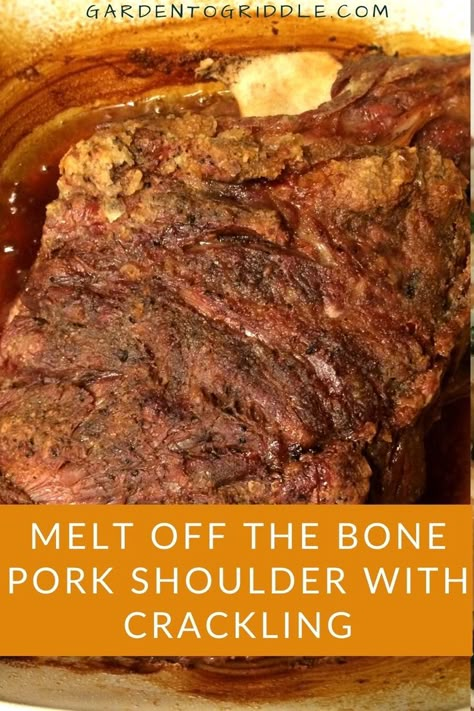 Shoulder Roast Recipes Ovens, Pork Roast In Oven Bone In, Roasted Pork Leg Bone In, Crackling Pork Roast, Roasting A Pork Shoulder In The Oven, Pork Shoulder With Bone Recipes, Picnic Bone In Pork Shoulder, Crispy Pork Shoulder Roast In Oven, Bbq Pork Shoulder Oven