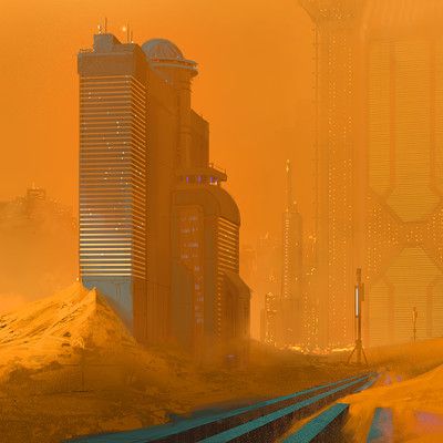 ArtStation - Giacomo Tappainer Cyberpunk Architecture, Dreamlike Art, Cyberpunk Vibes, Cassette Futurism, Vintage Scifi, Classe D'art, Future Earth, Sand Storm, 70s Sci Fi Art