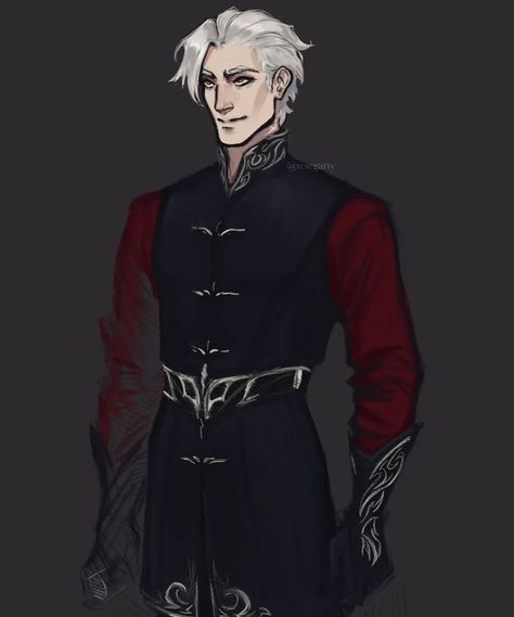 Targaryen Clothes Male, Daeron Targaryen Art, Daemon Targaryen Art, Daeron Targaryen, Dragon Fanart, Game Of Thrones Outfits, D D Character Ideas, Daemon Targaryen, Targaryen Art