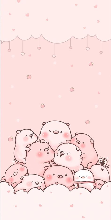 Piggy Wallpaper Cute Aesthetic, Kawaii Pig Wallpaper, Pig Wallpaper Cute Aesthetic, Cute Pig Wallpaper, Pigs Wallpaper, Piggy Wallpaper, Cute Pig Cartoon, Pig Wallpaper, 3d Wallpaper Iphone