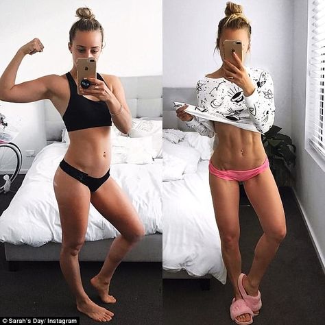 The diet fitness star Sarah's Day swears by to stay lean and keep her acne at bay Trasformarsi Facendo Fitness, Zero Belly Diet, Sarah Day, Workout Man, Transformation Fitness, Sarah's Day, Beauty Tricks, Ab Workout At Home, Diet Keto