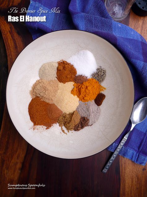 Ras El Hanout Spice Blend + 19 delightful ways to use it | Sumptuous Spoonfuls Ras El Hanout Recipe, Marinade Sauces, Lamb Stew Recipes, Spice Combinations, Moroccan Lamb, Moroccan Dishes, Mediterranean Spices, Lamb Stew, Cooking Easy