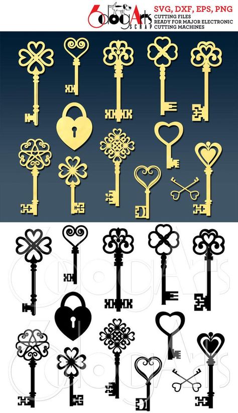 Key Drawings, Heart Skeleton, Home Decor Wood Signs, Key Crafts, Leather Hair Accessories, Key Tattoos, Key Tattoo, Home Decor Wood, Skeleton Keys