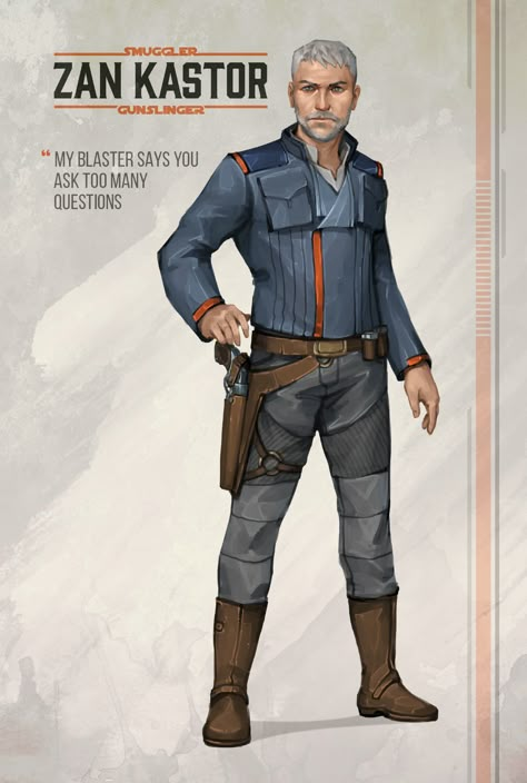 Star Wars Oc Smuggler, Star Wars Oc Male, Star Wars Rpg Character Art, Star Wars Smuggler Concept Art, Star Wars Character Design Smuggler, Star Wars Mechanic Character, Star Wars Mercenary Art, Jedi Oc, Unusual Suspects