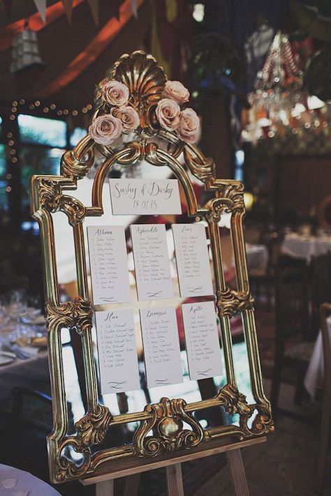 Mirror Wedding Signs, Mirror Seating Chart, Great Gatsby Themed Wedding, Reception Seating Chart, Wedding Sign Decor, Gatsby Wedding Theme, Wedding Reception Seating, Great Gatsby Wedding, 1920s Wedding