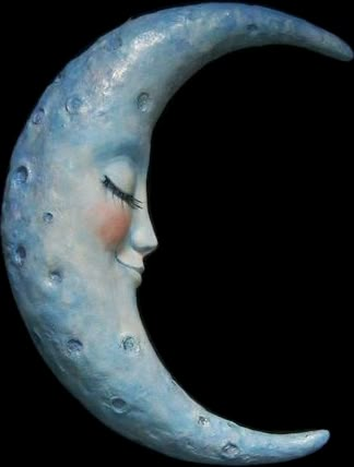 Half Moon With Face, Smiling Moon, Moon Faces, Moon With Face, Side View Of Face, Moon Face, Celestial Art, Polymer Crafts, Witch Art