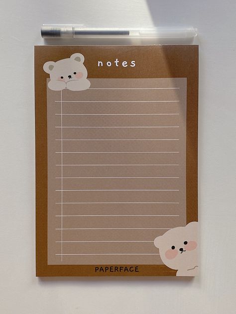 Paper face notepad, memopad, to do list Memo Pad Printable, Diy Note Pad, Notepad Design, Paper Face, Stationery Obsession, Note Pad Design, Mini Notepad, Business Paper, Kawaii School Supplies