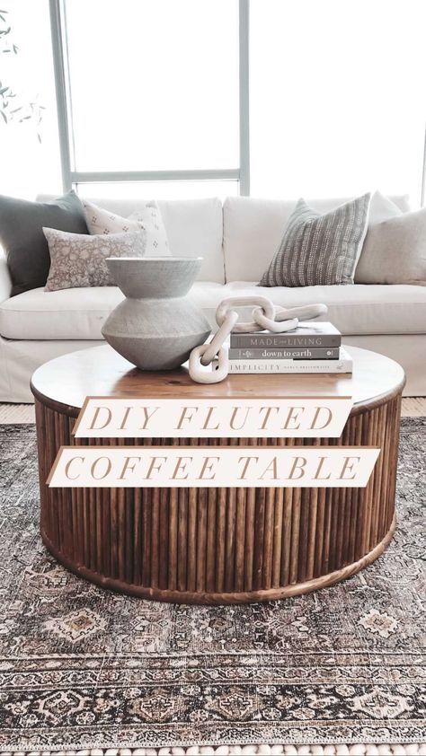 keeganmichelle_ on Instagram: 🔨 The DIY fluted coffee table is done ✨ and sold! While the fluted pieces were more difficult to assemble than I thought they’d be 😳… Diy Coastal Coffee Table, Fluted Coffee Table, Coastal Coffee Table, Table Flip, Center Table Living Room, Mason Jar Crafts Diy, Wood Furniture Diy, Furniture Renovation, String Quartet