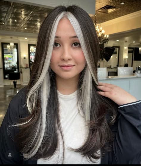 Blonde Underneath Hair, Undercolor Hair, Ash Blonde Hair Balayage, Money Piece Hair, Girl Hair Colors, Hair Color Underneath, Hair Color Streaks, Money Piece, Black Hair With Highlights