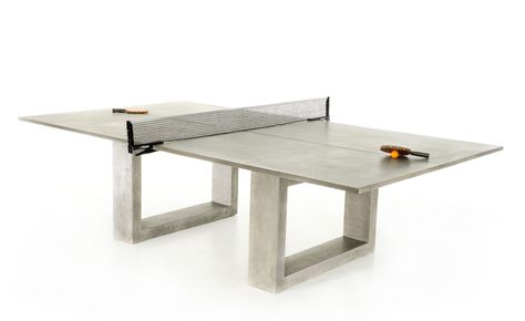 Bouncing around: rounding up the most innovative ping pong table designs | Design | Wallpaper* Magazine Ping Pong Dining Table, Outdoor Ping Pong Table, Concrete Furniture, Concrete Table, Pong Table, Large Dining Table, Concrete Design, Contemporary Dining, Modern Dining Table