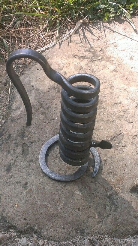 Courting candle Blacksmith Camping Projects, Woman Blacksmith Art, Courting Candle, Sacred Blacksmith, Forged Candlestick, Blacksmith Candle Holder, Anvils, Forging Metal, Garden Hose