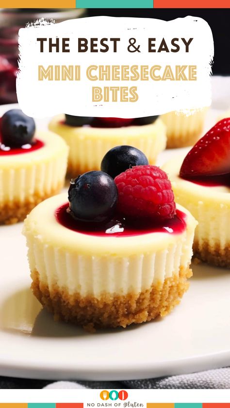 Mini Muffin Tin Desserts Easy, Mini Cheesecake Recipes Gluten Free, Vanilla Wafer Mini Cheesecakes, Gf Mini Cheesecakes, Mini Desserts Easy Quick Sweet Treats, Individual Cheese Cakes No Bake, Easy Desserts To Freeze, Cheesecake Recipes Individual, Petite Cheesecake Cups