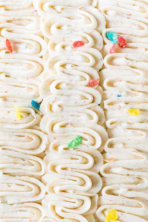 Fruity Pebble Buttercream, Fruity Pebbles Frosting, Fruity Pebbles Cupcakes, Fruity Pebbles Cake, Fruity Pebbles Cookies, Fruity Pebble Cupcakes, Frosting Flavors, Fruity Pebble Cookies, Best Frosting Recipe