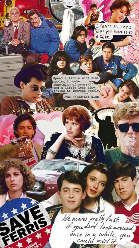 John Hughes movies (some of them at least) Featuring #ferrisbuellersdayoff #prettyinpink #thebreakfastclub #planestrainsandautomobiles #16candles 16 Candles Movie, Movie Place, John Hughes Movies, Ferris Bueller’s Day Off, 16 Candles, Life Moves Pretty Fast, John Hughes, 90s Movies, Clip Hairstyles