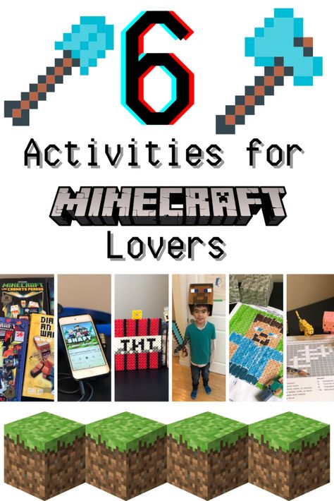 6 Activities for Minecraft Lovers Minecraft Accessories, Minecraft Activities, Minecraft Costumes, Genre Of Books, Minecraft Printables, Minecraft Steve, Minecraft Theme, Spy Games, Bedtime Reading