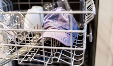 Yes, you can wash your baseball caps in the dishwasher! Use these guidelines to make sure your hat is not discolored or dented in the process. Washing Hats In Dishwasher, Washing Baseball Hats, Stain Removal Guide, Wash Baseball Cap, How To Wash Hats, The Dishwasher, Appliance Repair, Switch Plate Covers, Plastic Laundry Basket