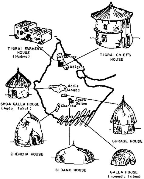 Ethiopian Architecture, Ethiopian Highlands, Museum Ideas, Human Settlement, Internal Courtyard, Vernacular Architecture, Architecture Poster, Traditional Building, African Decor
