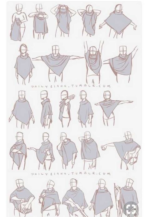 Cloak Drawing Base, Aircore Aesthetic, Simple Clothing Reference, Cool Clothing Ideas Drawing, How To Draw A Poncho, Cloak Drawing Refrences, Drawing Clothes Digital, Pose Ideas Art Reference, Clothes From Behind Drawing