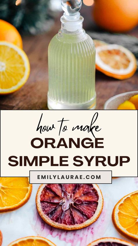 This cheerfully bright and sweet Orange Simple Syrup is a flavorful addition that’ll add zippy flavor to everything from cocktails and coffee to breakfast and dessert. Best of all, this DIY simple syrup is made with just 3 ingredients and 5 minutes of active time. Simple, indeed! Flavored Simple Syrup Recipe, Simple Syrup Recipe, Orange Simple Syrup, Types Of Oranges, How To Make Orange, Orange Syrup, Sugar Alternatives, Simple Syrup Recipes, Basic Kitchen