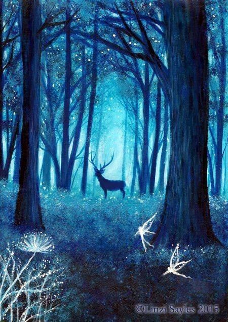 Forest Drawing, Mystical Forest, Magic Forest, Fantasy Forest, Forest Painting, A Deer, Fantasy Art Landscapes, Forest Fairy, Magical Forest